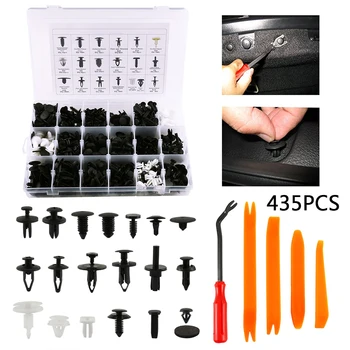 

435pcs/set Car Retainer Clips Auto Fastener Push Trim Door Panel Rivet Mud Flaps Pushes Interior Automobiles Accessories