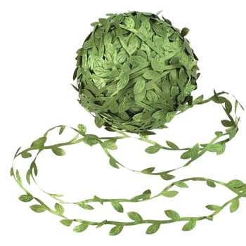 

Fashion-Artificial Vines Leaf Ribbon Garland Leaves Jungle Botanical Greenery Fake Foliage Rattan for Party Wedding Wreaths DIY