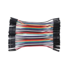 40 Pcs Cables M-F/M-M/F-F Jumper Breadboard Wire Colorful GPIO Ribbon for DIY Kit