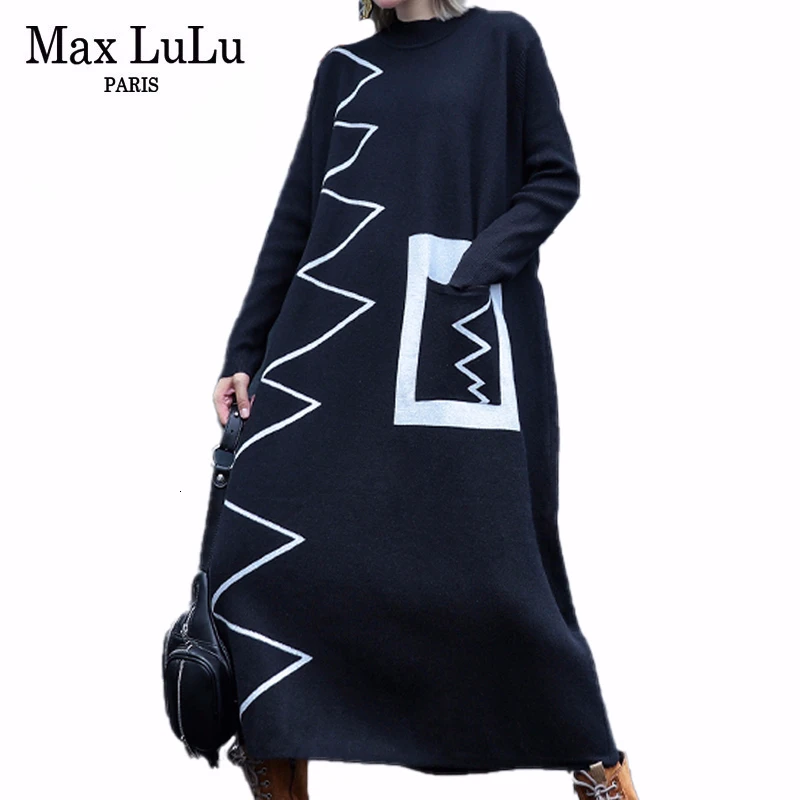  Max LuLu 2019 Korean Fashion Ladies Elegant Dresses Womens Long Printed Dress New Autumn Vintage St