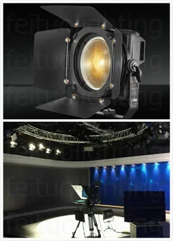 

Waterproof 200W Outdoor ww/cw/rgbw 4 in 1 LED Fresnel Spot Continuous Focus Light touch screen dimmable spotlight
