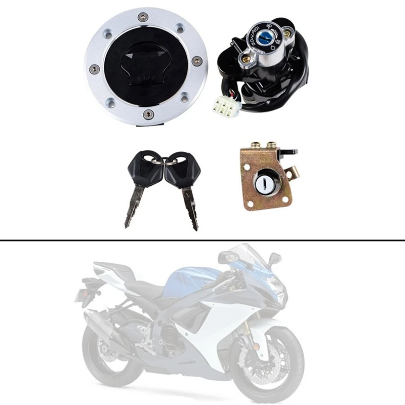 Переключатель зажигания сиденья газовый колпачок замок ключ для Suzuki GSXR 600/750/1000 01