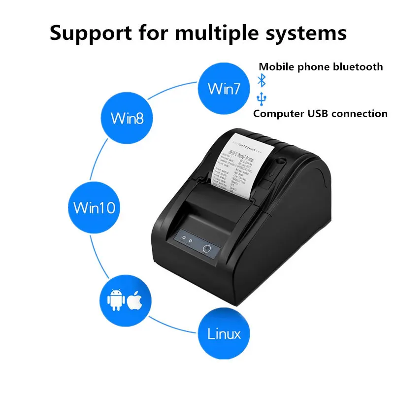 Фото NETUM NT-5890T 58 мм USB термопринтер для чеков RS232 POS принтер для ресторана и супермаркета №2