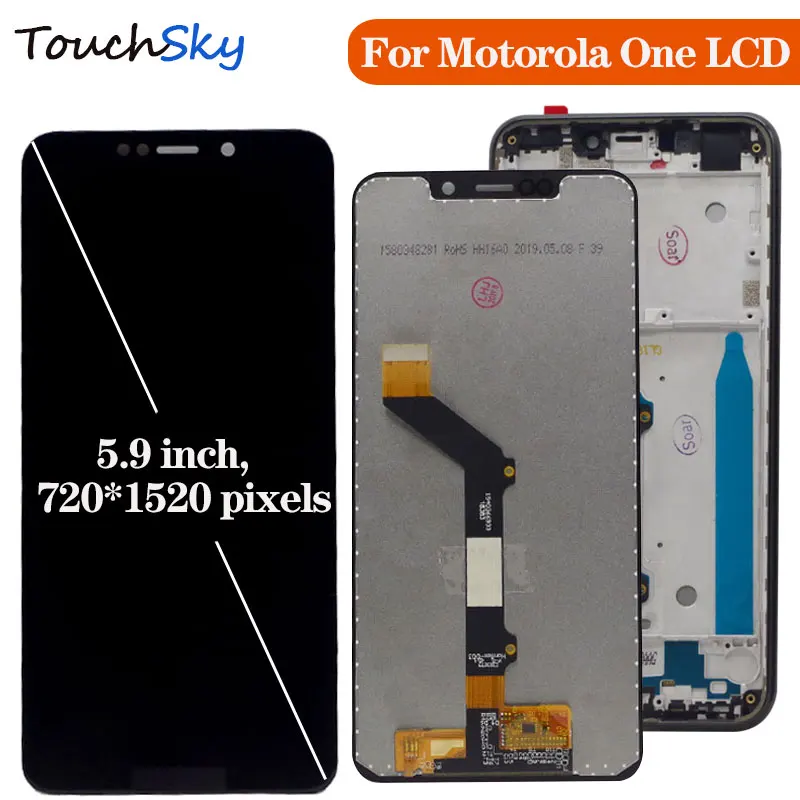 ЖК дисплей 5 9 дюйма для Motorola One с тачскрином в сборе 1 2 4 1|Экраны мобильных