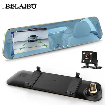 

HD1080P Car Dvrs Video Recorder Dash Cam 4.3in 1200Mega HD Mirror Cam Motion Detection Cyclic Recording Cameras