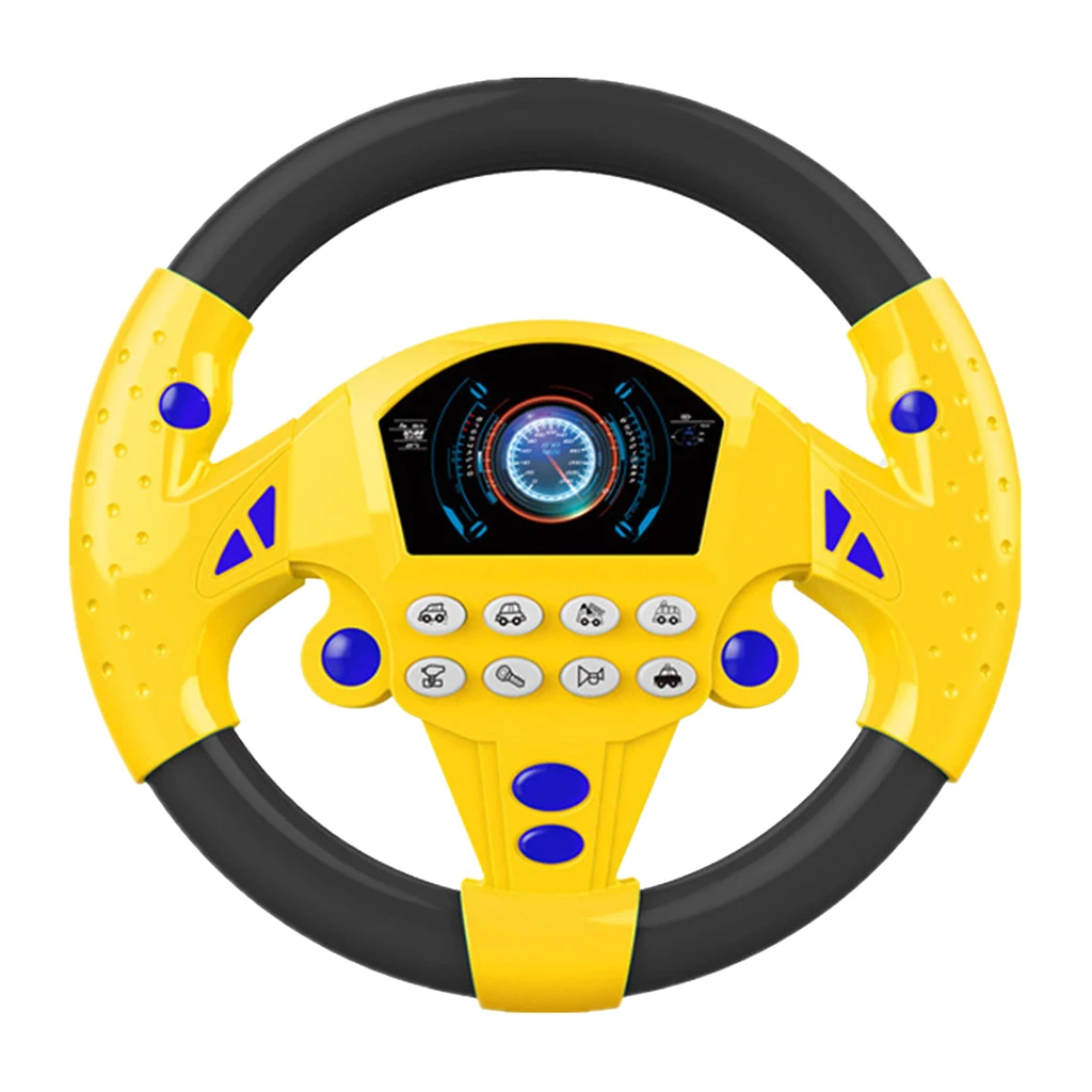 Children Simulation Steering Wheel with Light & Driving Sound Early Childhood Educational Toys for Kids