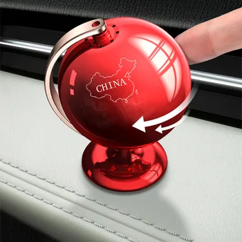 

Car Perfume Rotary Diffuser Metal Alloy Odor Remove Ornament Zeolite Adhesive Practical Scent Global Shape Air Freshener Mini