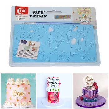 

Acrylic Alphabet/Number Mermaid Embossed Cutter Cake Mold Letter Cake/Cookie Cutter Stamp Fondant Cake Decorating Tools