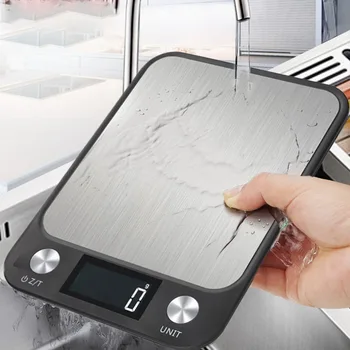 

Multi-function Digital Food Scale LCD Display Kitchen Scale Stainless Steel Weighing Food Scale Cooking Tools Balance 5/10kg/1g