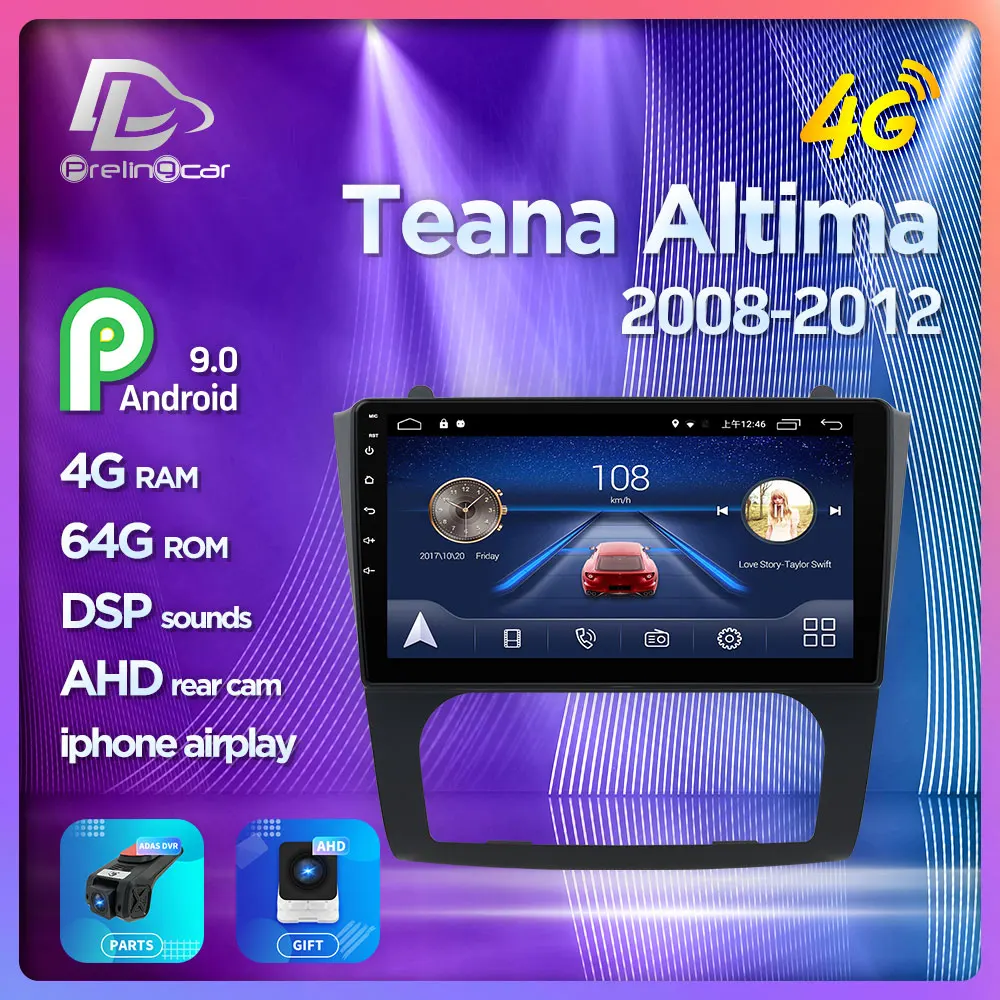 Android 9.0 Car DVD GPS Stereo Audio Navigation System for Nissan Teana Altima 2008-2012 years Radio player