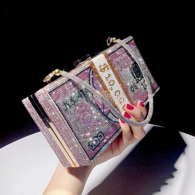 Diamond Money Bag Clutch Purse | Money Clutch Rhinestone Purse - Luxury  $100 - Aliexpress