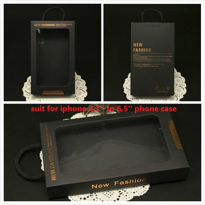 Модная черная упаковочная коробка из крафт-бумаги для Iphone 11 Pro Max 8 7 Plus чехол Samsung