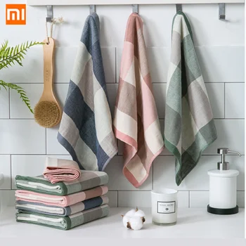 

Xiaomi Mijia Gauze Cotton Solid Bath Towel Beach Towel For Adults Fast Drying Soft Absorbent Antibacterial Face Towel 3pcs