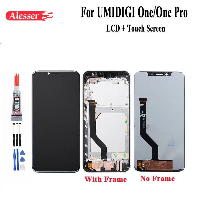 Alesser для UMI Umidigi One Pro ЖК дисплей и сенсорный экран с рамкой запасные части | Экраны для мобильных телефонов -32921728127