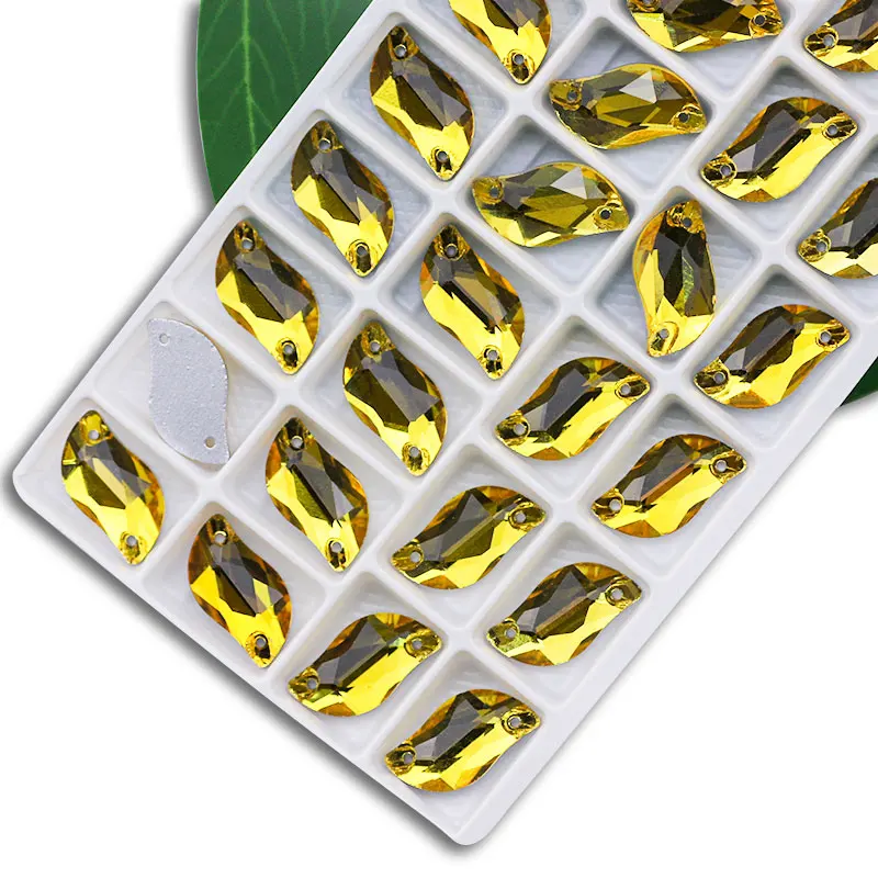 Sparkling S-Shape Colorful Glass Rhinestones