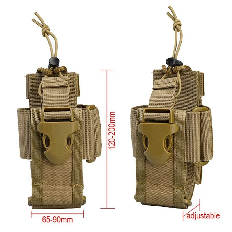 Taktische Molle Funkgerätehalterung Walkie-Talkie Holster Nylon Hüfttasche Gürteltasche Magazintasche Jagdtasche – Detail 3