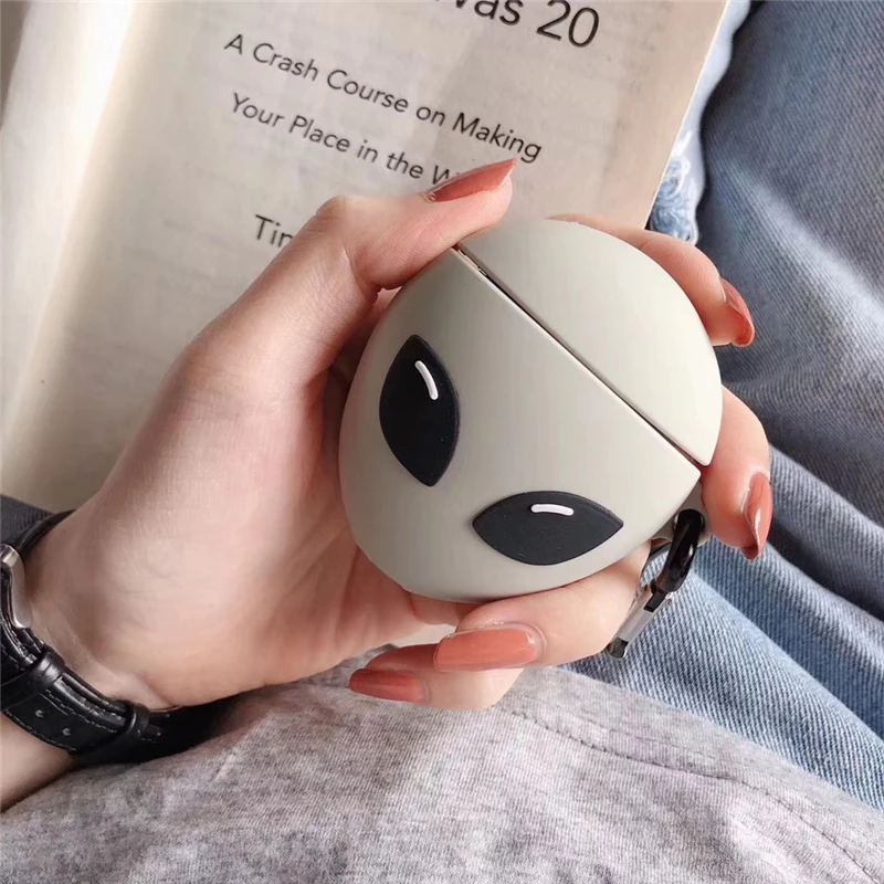 Роскошный 3D инопланетянин e.t. Мультфильм светящийся крутой силиконовый bluetooth-наушники аксессуары чехол для Apple Airpods 1 2 защитный чехол
