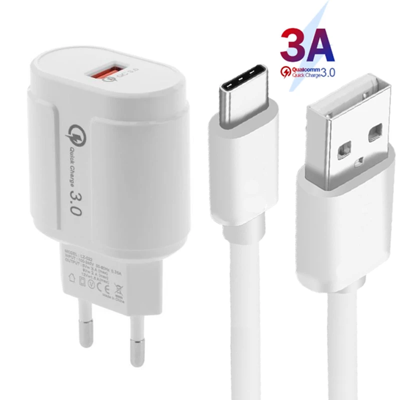 phone charger Quick Charge 3.0 USB Fast Charger For OPPO Reno 6 5 4 Pro A54 A74 A94 A53 F19 Pro Find X3 X2 Pro 5G Charger Type C Data Cable usb charger