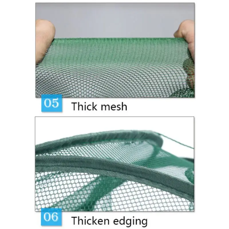 Strengthen 5-13 Holes Automatic Fishing Net Nylon Foldable Catch Fish Trap For Fishing Shrimp Minnows Crab Cast Mesh Fishing Net
