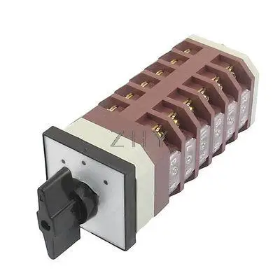 

AC 380V 220V On/Off/On Position 24 Terminals Rotary Cam Changeover Switch