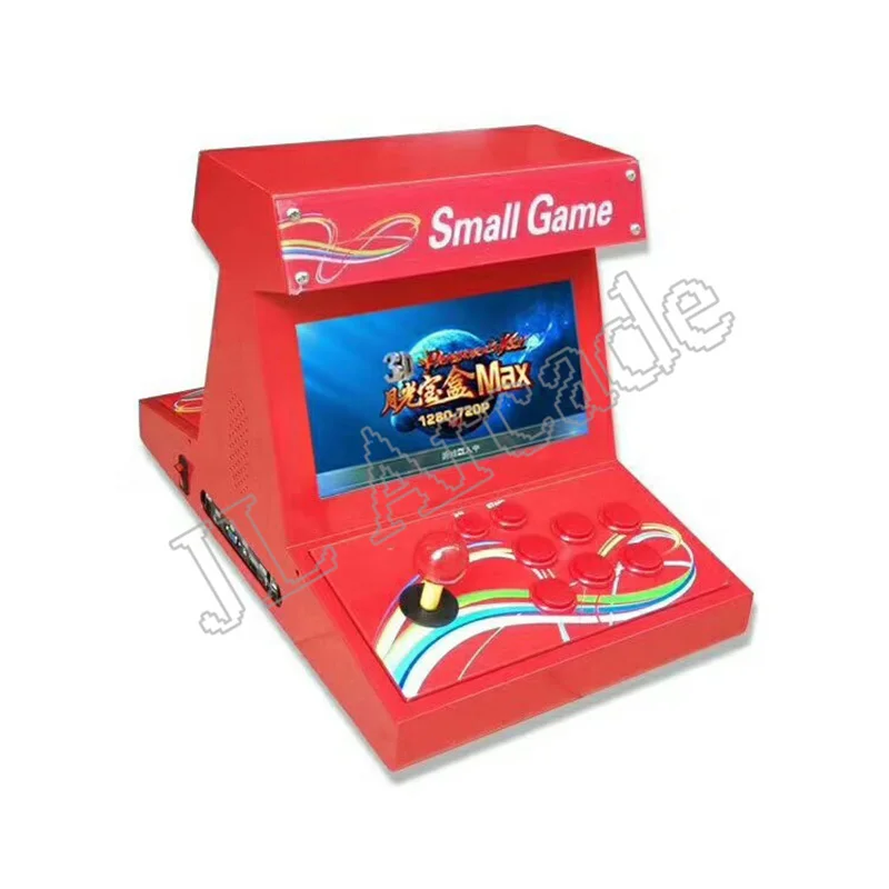Dubbele vechten bartop arcade mini arcade machine 10.1 inch Dual screen ingebouwde Pandora 12 2885 games support 4 players - Цвет: Красный