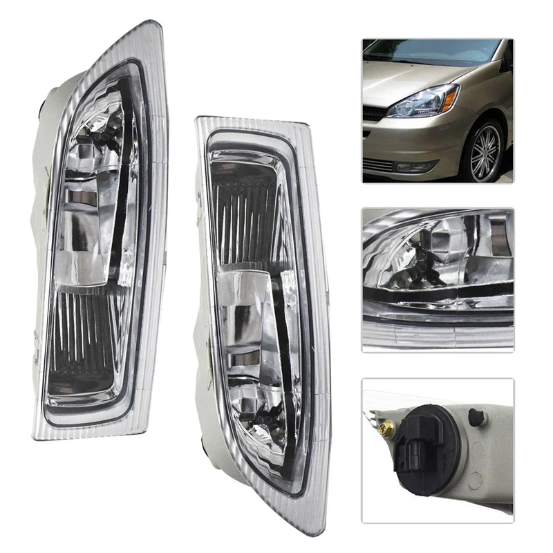 Для TOYOTA Sienna 2004-05 2 шт. автомобильный правый+ левый передний противотуманный светильник с лампами