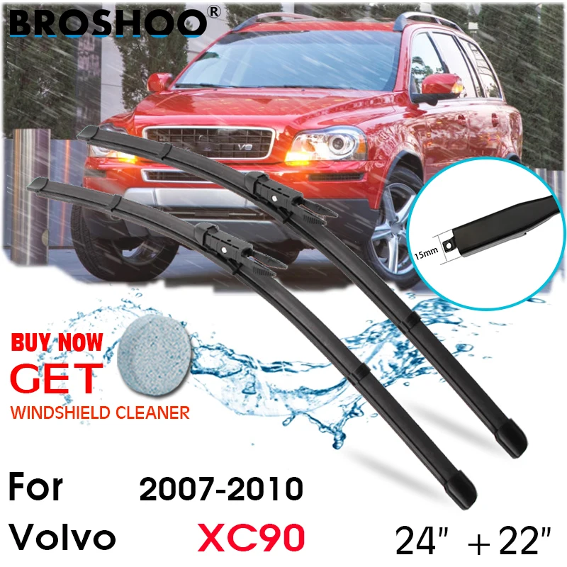 

Car Wiper Blade Front Window Windscreen Windshield Wipers Blades Pinch Tab Auto Accessories For Volvo XC90 24"+22" 2007-2010