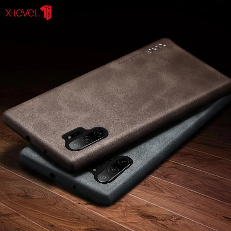 Для samsung Galaxy Note 10 Plus 5G чехол для телефона высокого качества в винтажном стиле из искусственной кожи для samsung Note10 задняя крышка Мягкий край X-level