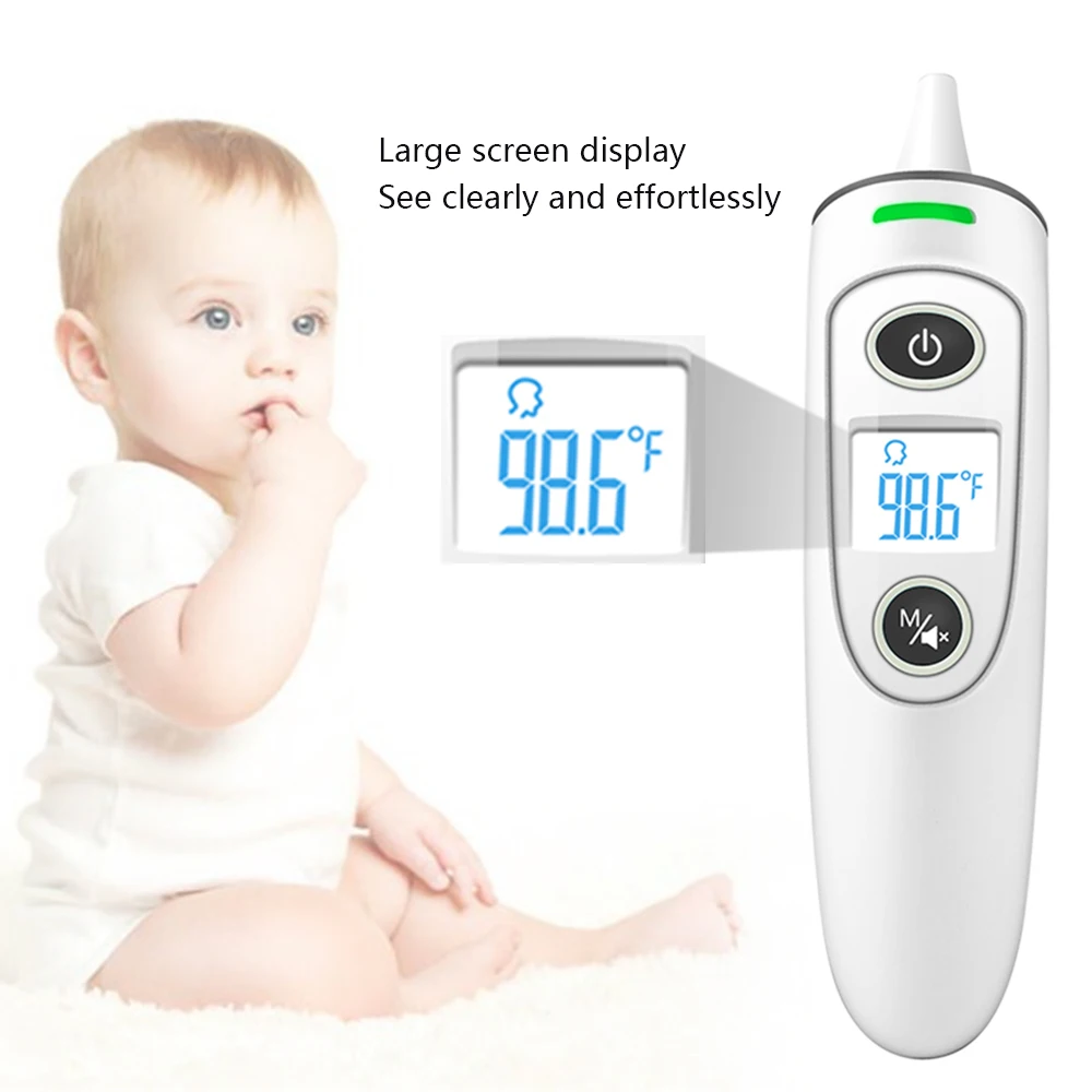

CYSINCOS Baby Thermometer Digital IR LCD Infrared Non-Contact Body Measurement Kids Forehead Ear Mom Baby Care Fever Termometro