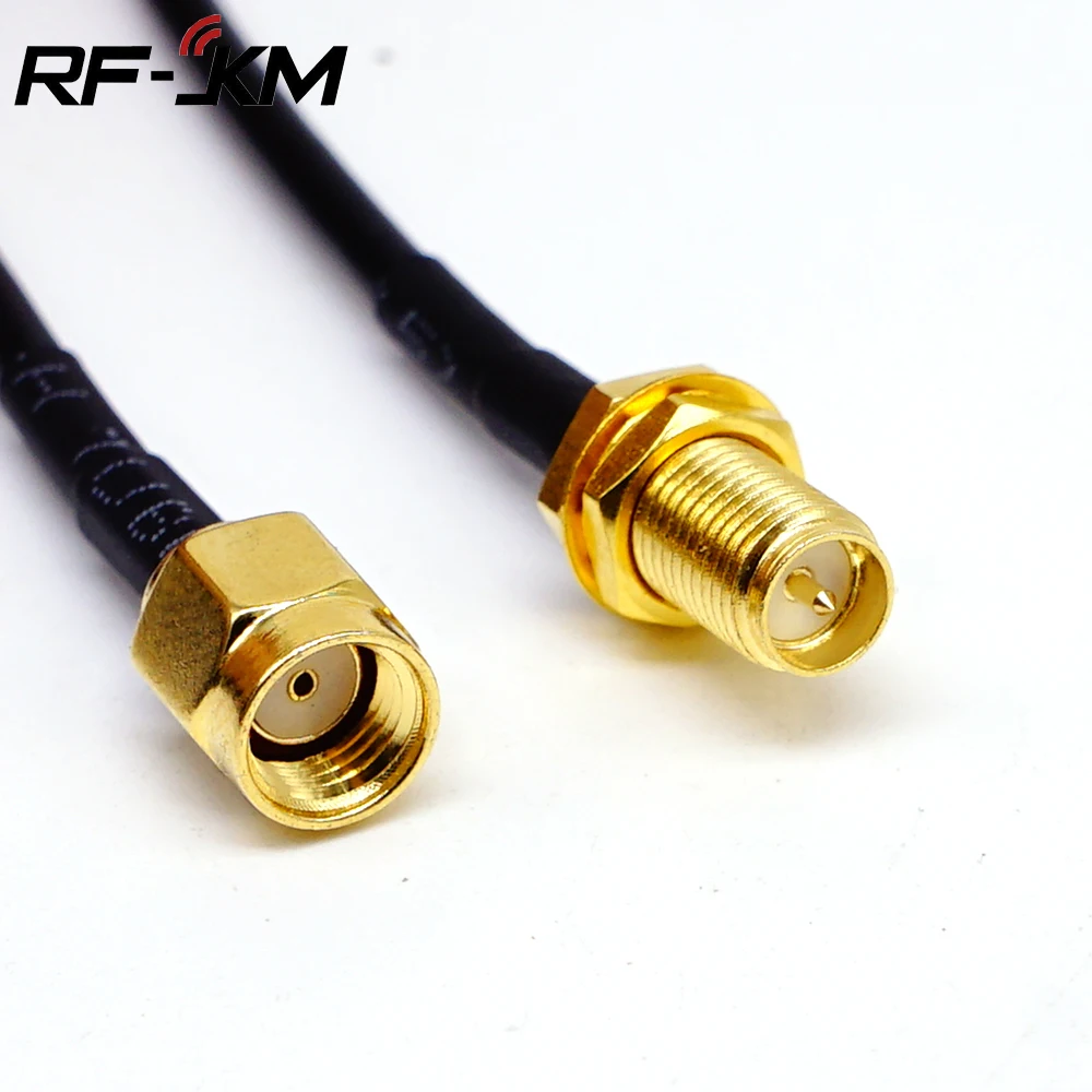 RP SMA Male to RP SMA Female connector RF 2.4G WIFI RG174 cable