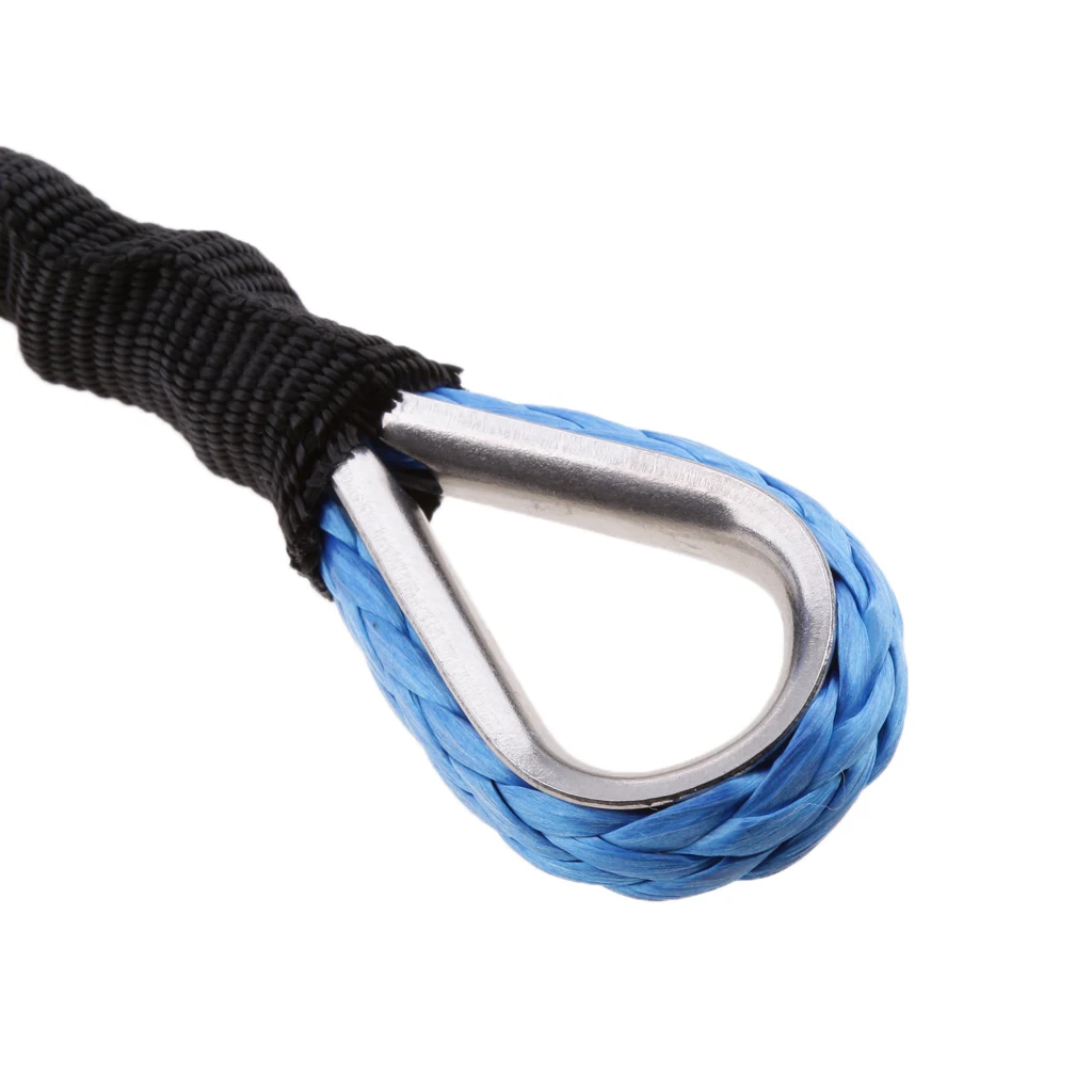 6.35cm(1/4') x15.25m(50') Synthetic Winch Line Cable Rope 4000LB with Sheath