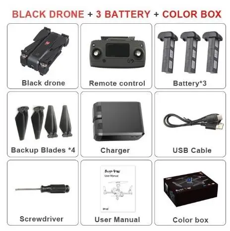 MJX Bugs 4W Радиоуправляемый Дрон с камерой 5G Wifi бесщеточный GPS FPV оптическое позиционирование потока B4W складной Квадрокоптер Дрон подарок для детей - Цвет: Многоцветный
