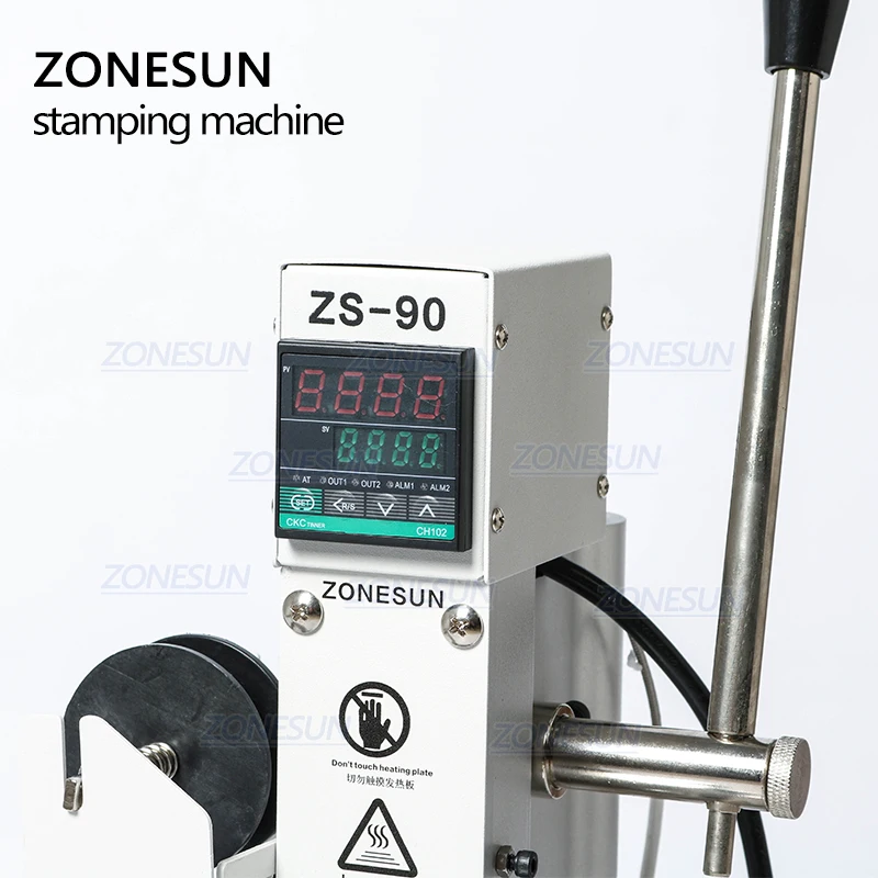 ZONESUN два рабочих пластины ручной бумажный кожаный логотип ПВХ Горячее тиснение