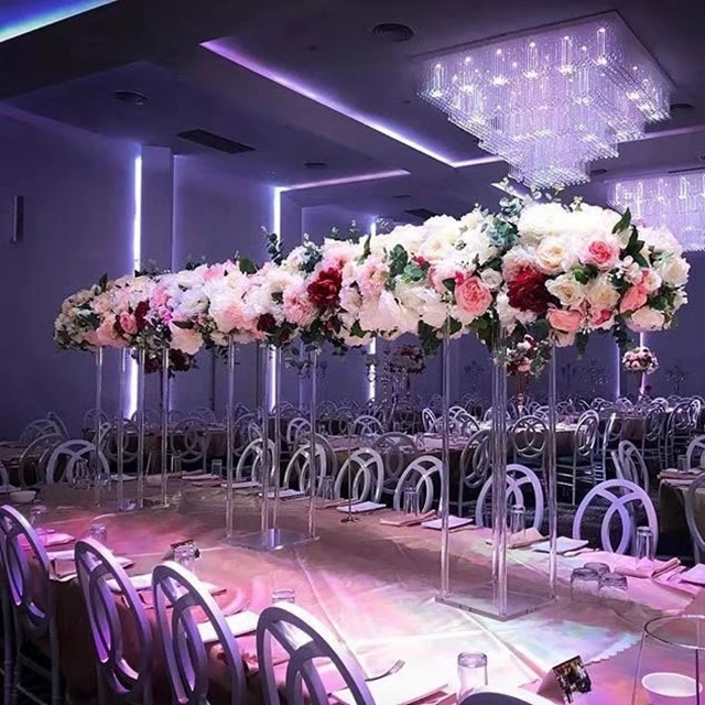 

12pcs)New Marriage transparent clear acrylic flower stand crystal wedding table centerpiece yudao1305