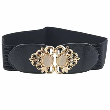 

Flower Shape Fashion Vintage Leather Crimped Wire Belt Automatic Buckle Belt Straps Belt For Women 2020 Dress Accessories #L20
