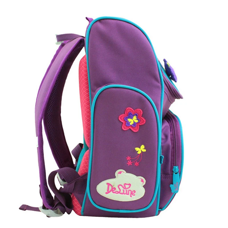 Delune, школьные сумки для девочек и мальчиков, 3D Цветочный узор, мультяшный рюкзак, Детские ортопедические рюкзаки, сумки для начальной школы