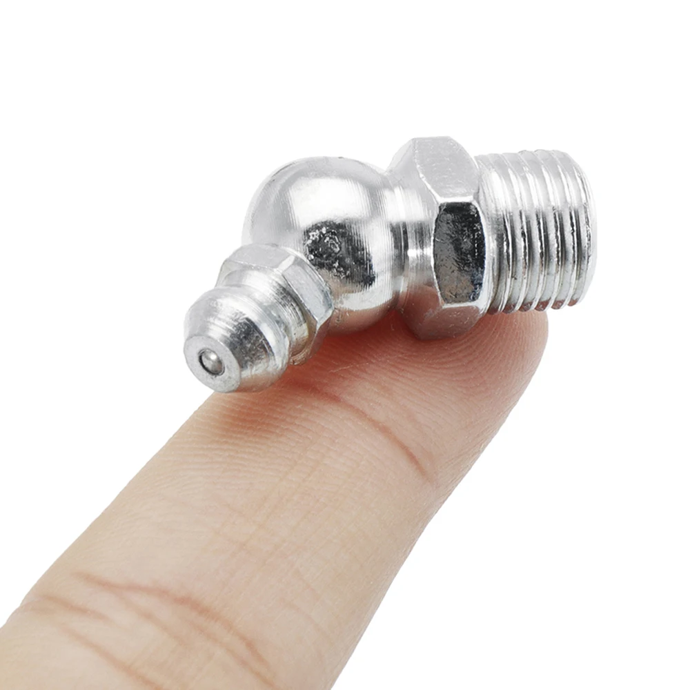 130Pcs Hydraulic Grease Nipples Imperial BSP UNF M6 M8 M10 45&deg; Galvanized Metal Grease Nipple Fitting Assortment Kits Fitting