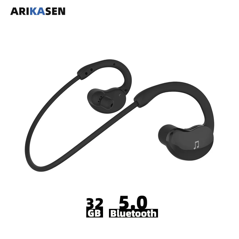 Водонепроницаемые беспроводные наушники Arikasen 32 ГБ Спортивная гарнитура с MP3