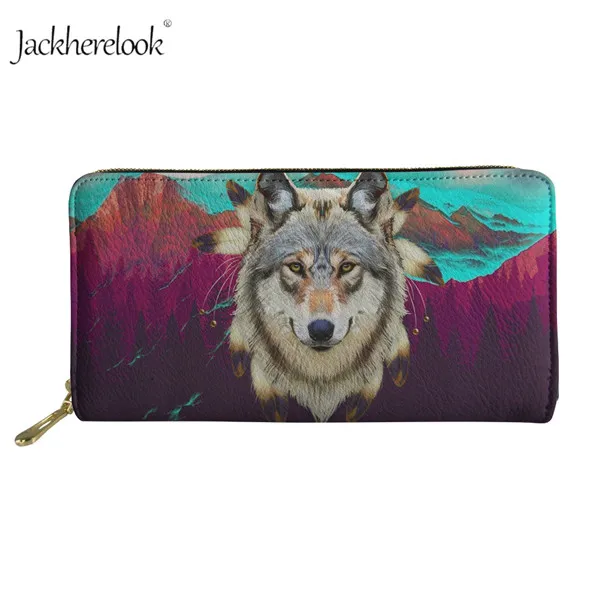 Jackhereook, сумки с животными, крутые волки, для женщин, сумка-мессенджер, брендовая дизайнерская, топ, сумка через плечо с ручкой+ кожаный кошелек, 2 шт./компл - Цвет: HX622Z21