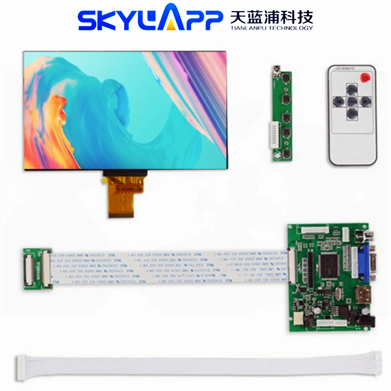 LCD Screen Display for Raspberry Pi Remote Driver Control Board 2AV HDMI VGA 1024*600 IPS TFT Monitor EJ070NA-01J