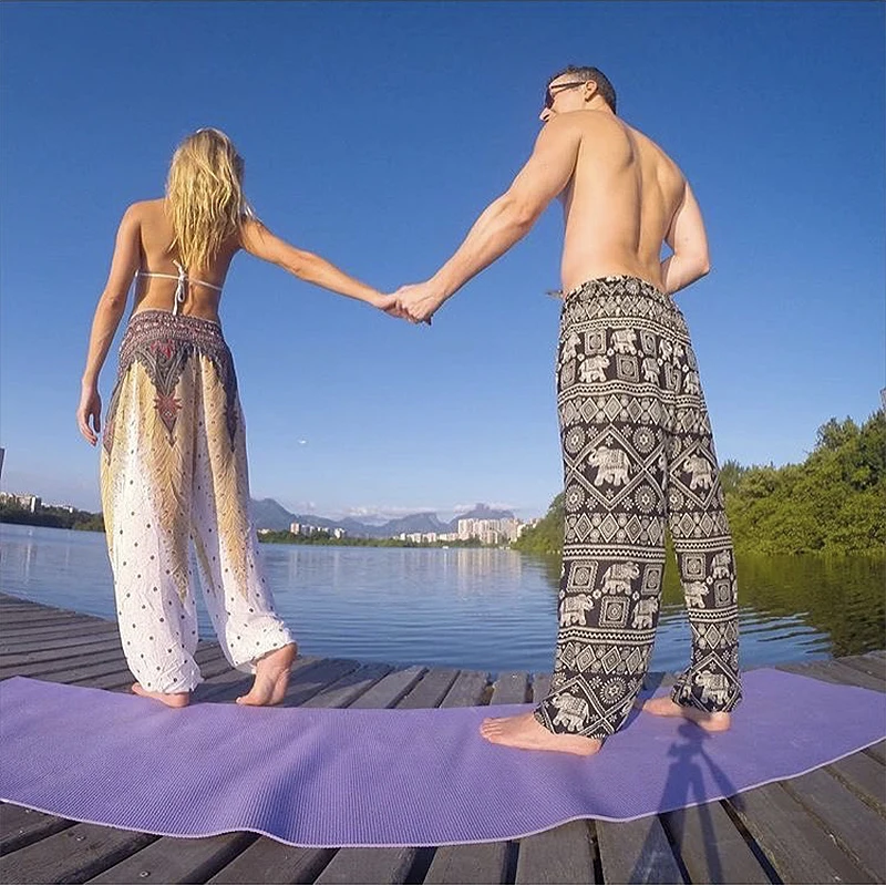

2019 men sports pants gym fitness running yoga pants kung fu tai chi pants nepal style high waist pants bloomers loose wide leg