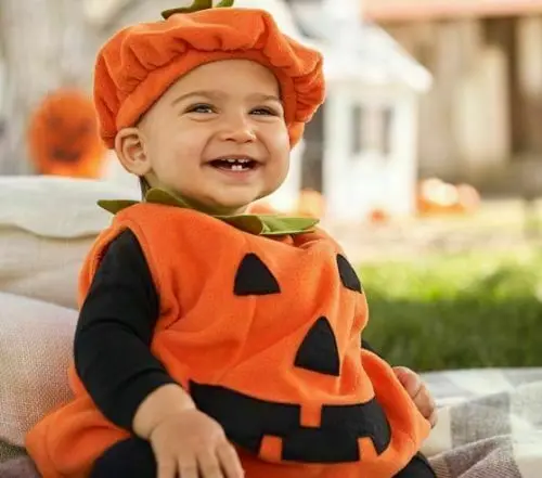 Toddler Baby Kid Girl Boy Halloween Pumpkin Costume sleeveless Ruffle Clothes Hat Fancy Outfit Set Party Fancy