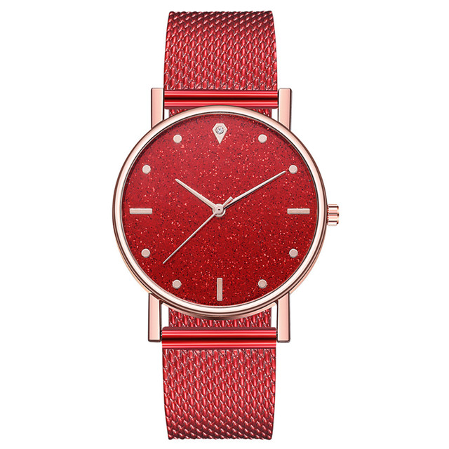 Ladies Watch Romantic Starry Sky Dial Women's Quartz Wristwatch Fashion Mesh Watch Gift Clock Droshipping Reloj Mujer
