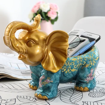 

Nordic Ins Desktop Personality Key Box Porch Entrance Door European Elephant Storage Ornaments home decoration accessories