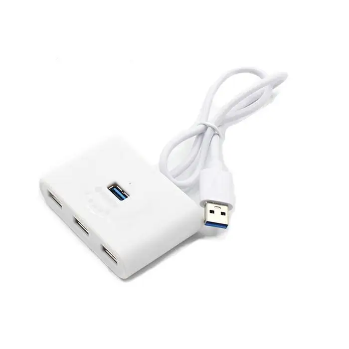 Portable USB 3.0 HUB 4 Ports For Computer, For Laptop USB Hub Splitter Black, White 48cm/18.9inch
