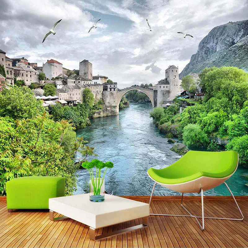 

Custom Photo Wall Murals 3D Photography Landscape Wall Painting Wallpapers For Living Room Bedroom Background Wall Decor Modern