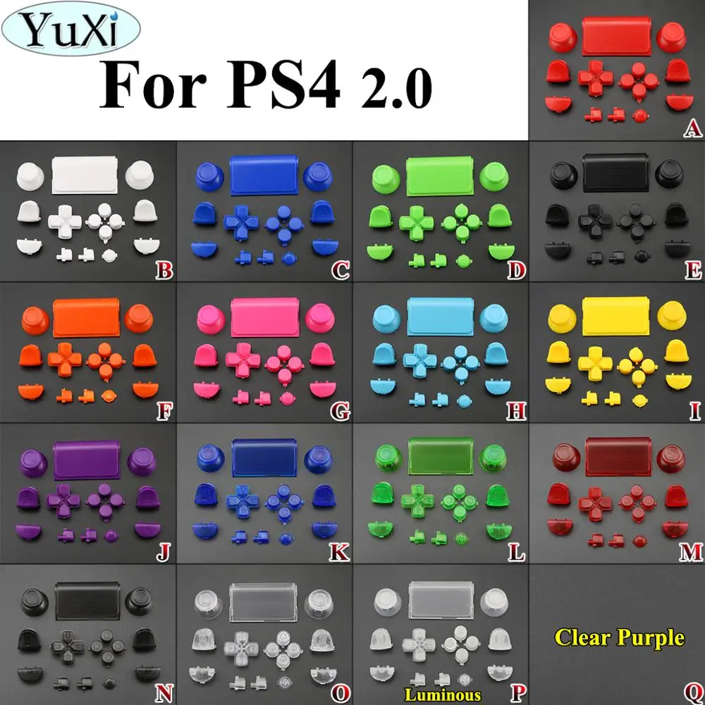 YuXi 2,0 Версия Полный набор кнопок крышка Запасные части для sony PS4 контроллер R2 L2 R1 L1 триггерные кнопки игровые аксессуары