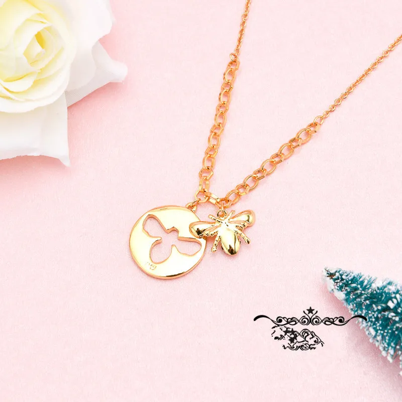 Европа и Америка аксессуары ожерелье с Пчелой Amazon AliExpress популярный с кристаллами Swarovski маленькое ожерелье с Пчелой