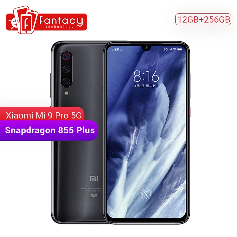Оригинальный Xiaomi mi 9 pro Pro (5G) 12GB 256GB Смартфон Snapdragon 855 Plus 48MP Тройная камера быстрое
