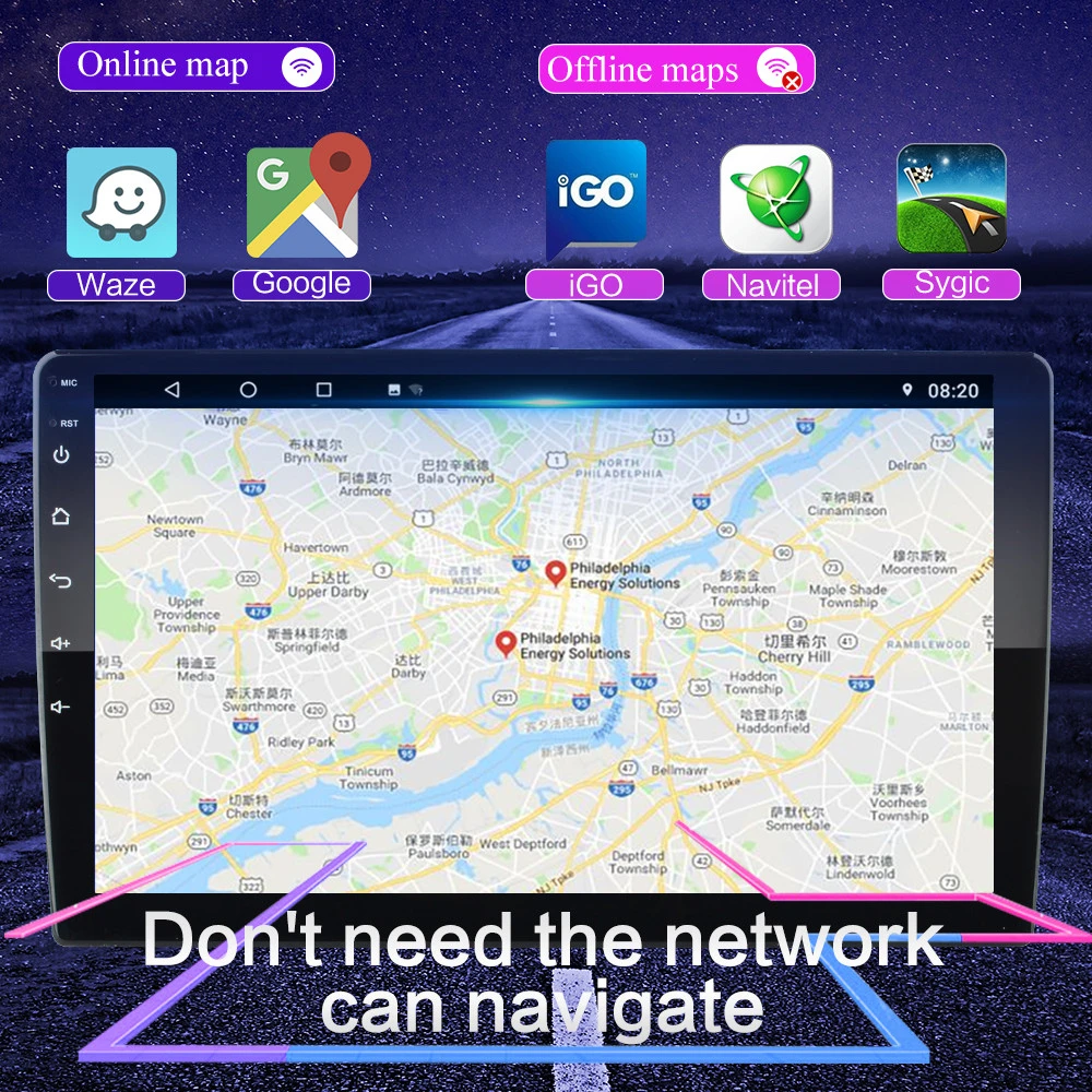 Для Toyota RAV4 2005-2013 автомобильный Радио Мультимедиа Видео плеер навигация gps Android 8,1 GO 2din 10,1 дюймов авто стерео Автомагнитола